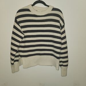 Cream and blue sweater size M